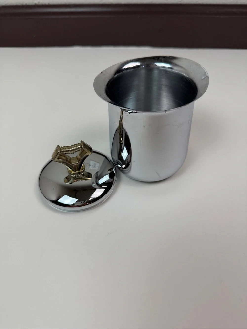 Vintage MCM Meber Creations Cream & Sugar Set with Tray Chrome MCM Serving Set